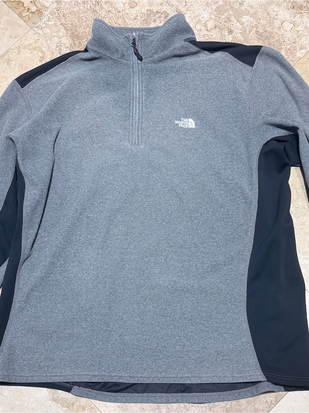The North Face Gray and Black Quarter-Zip Performance Pullover